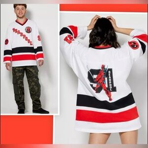 Marvel Deadpool Hockey Jersey- NWT